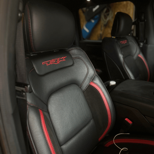 Interior Detailing of Black interior car Seat Spartanburg County